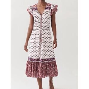 Veronica Beard Tinzia‎ Patchwork Midi Dress